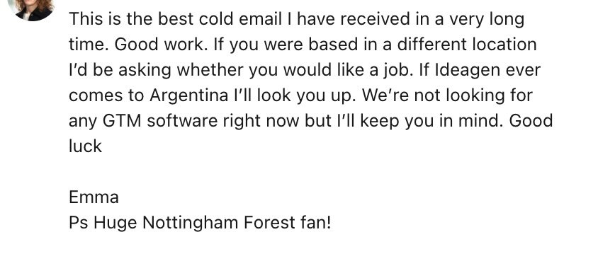 Prospect reply: Emma at Ideagen